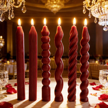 Verdrehte Säulenkerzen-Set