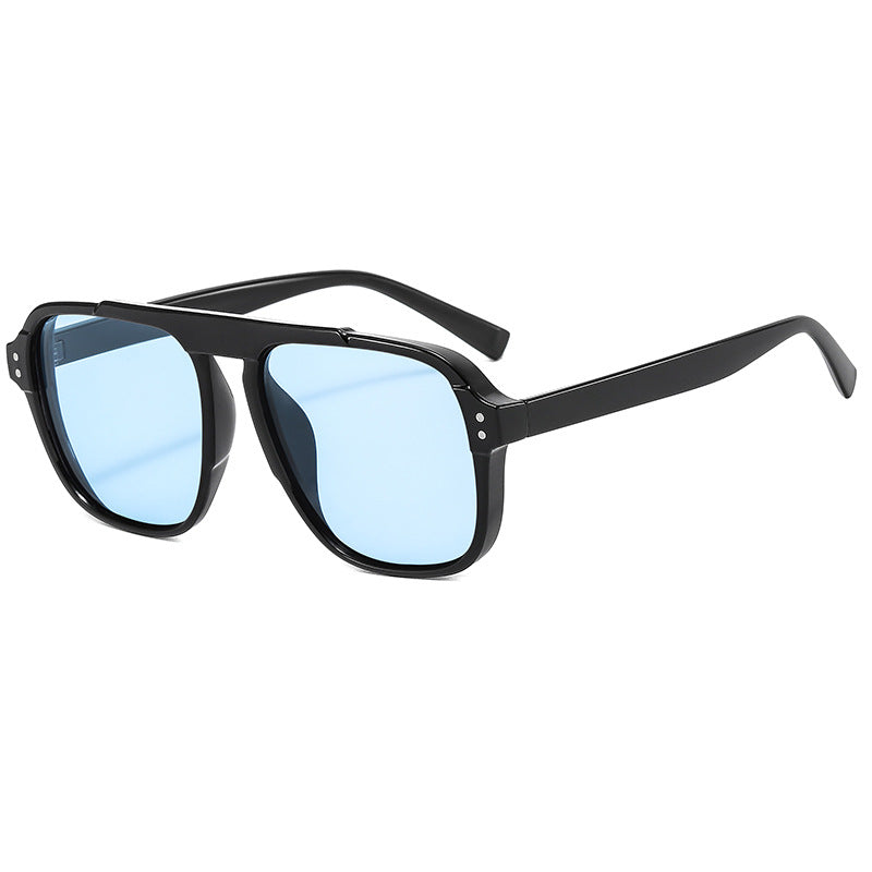 Damen geometrische Sonnenbrille mit polarisierenden gelben Gläsern Brehn