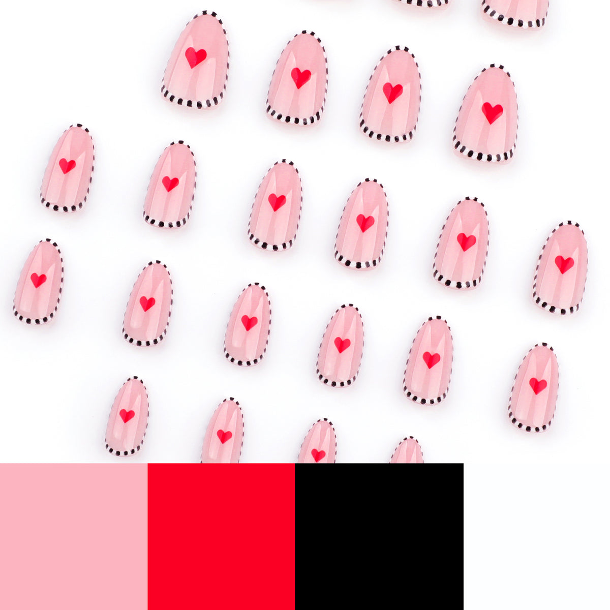 Kunstvolle Nagelkunst im romantischen Herzen-Design Brehn