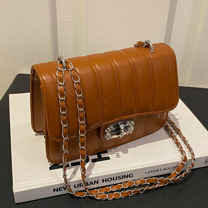 Elegante gesteppte Kette Umhängetasche