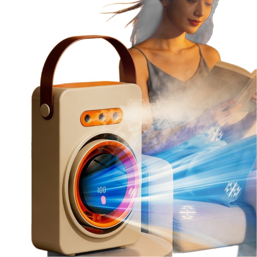 Unisex Tragbarer Kühlventilator mit LCD-Anzeige Brehn