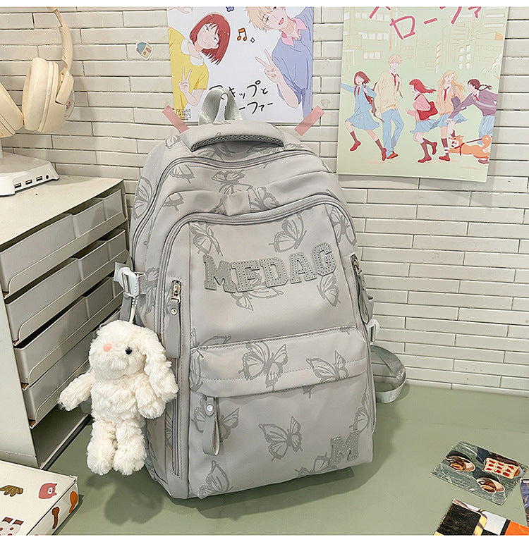 Schmetterlings-verzierte Mehrfach-Taschen-Rucksack