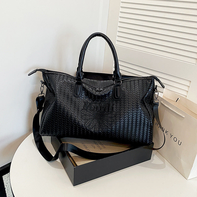 Gewebte Leder Wochenend Reisetasche Brehn