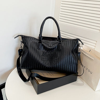 Gewebte Leder Wochenend Reisetasche Brehn