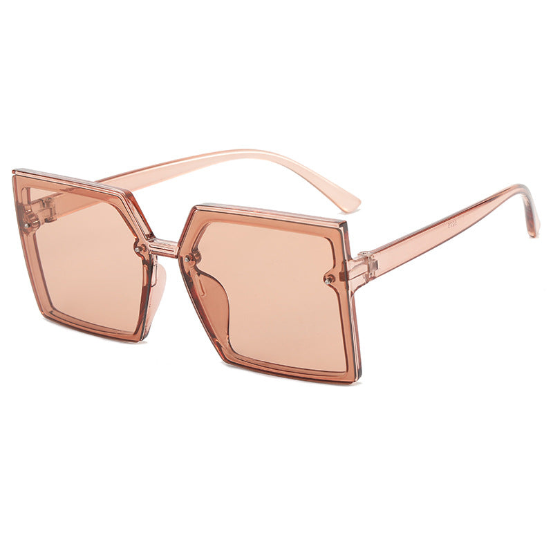Damen modische Oversized-Sonnenbrille mit geometrischem Design Brehn