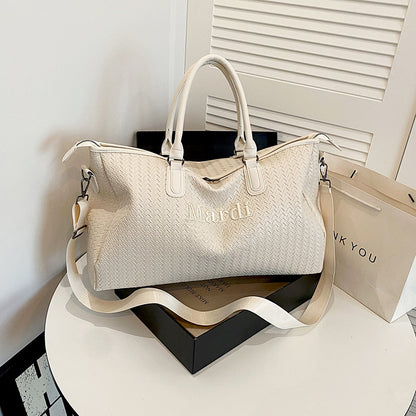 Gewebte Leder Wochenend Reisetasche Brehn