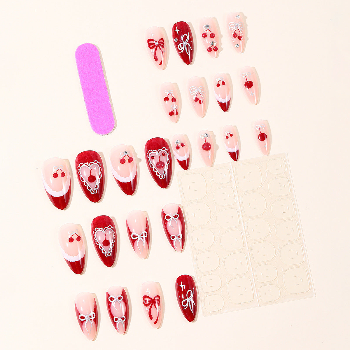 Künstlerisches Kirschblüten Nagelkunst Set Brehn