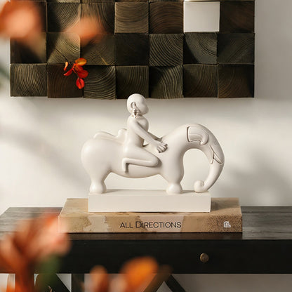 Künstlerische Elefantenreiter Figurine