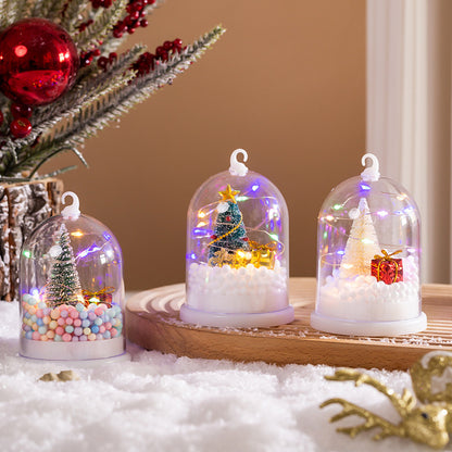 Deko-Laterne mit Weihnachtsmotiv