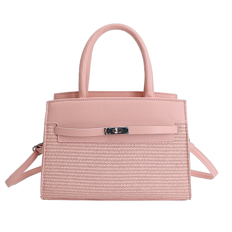 Elegante gewebte Handtasche mit abnehmbarem Schulterriemen