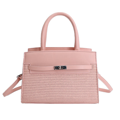Elegante gewebte Handtasche mit abnehmbarem Schulterriemen