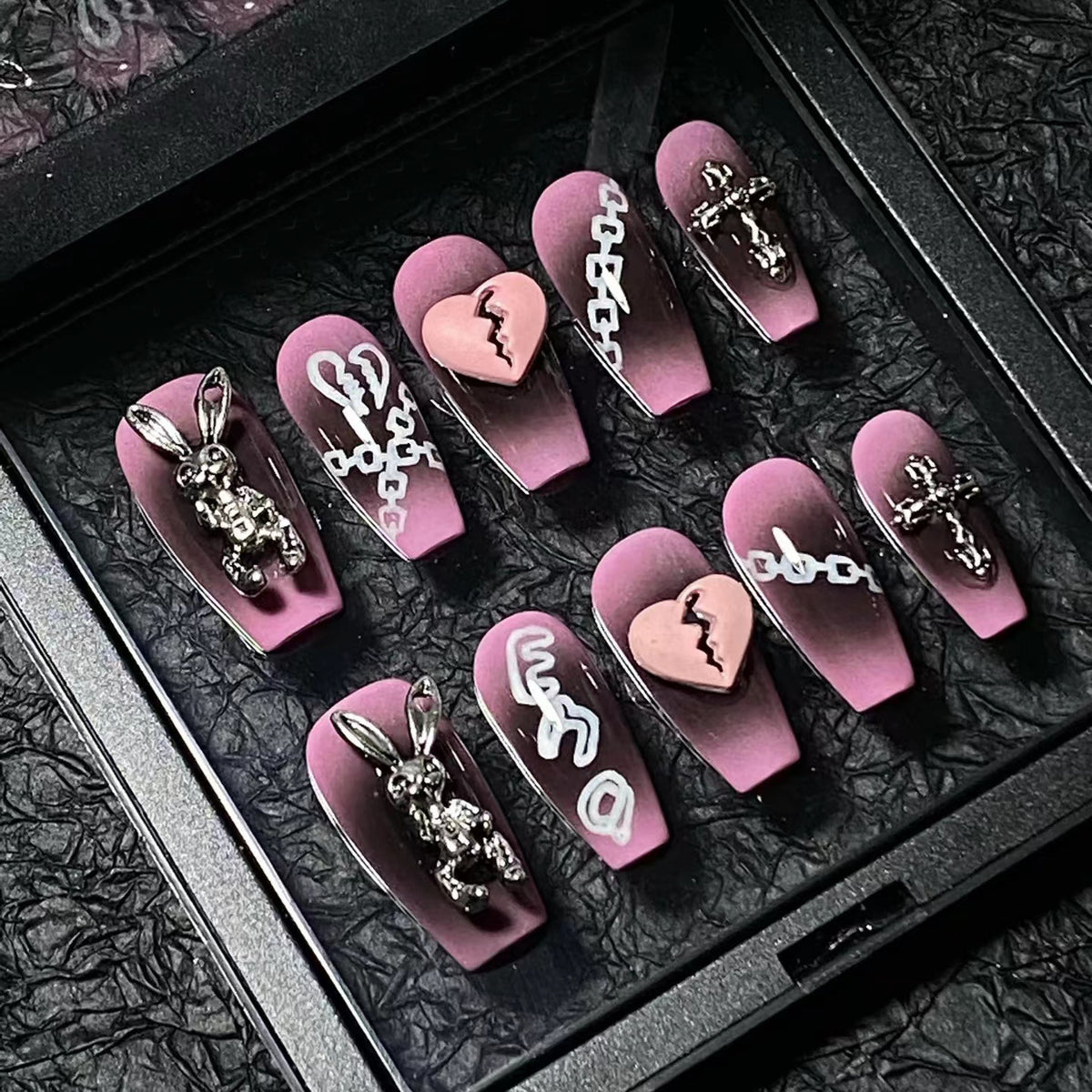 Thematisches Dekoratives Press-On Nagelkunstset