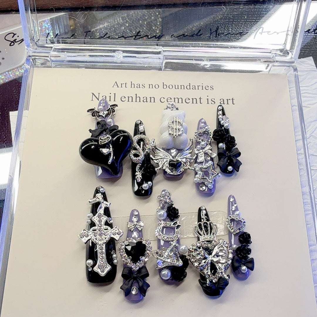 Künstlerisches Gothic Nagelkunst Design Set