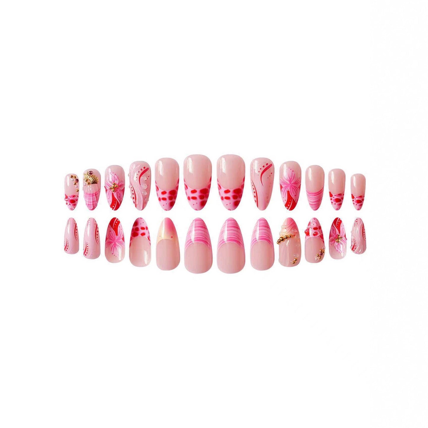 Elegante Blumen-Acryl-Nagelerweiterungen Brehn