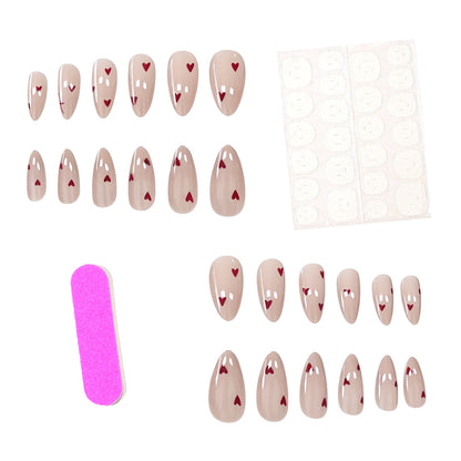 Herz-Design Acryl-Nagelverlängerungen Brehn
