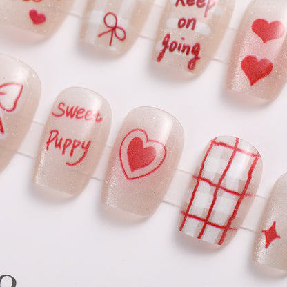 Trendige Press-On Nagelset Brehn