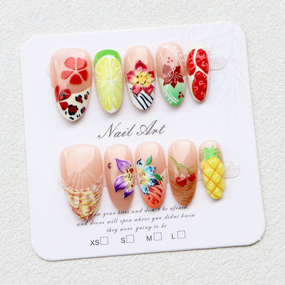 Lebendige florale Nagelkunstkollektion