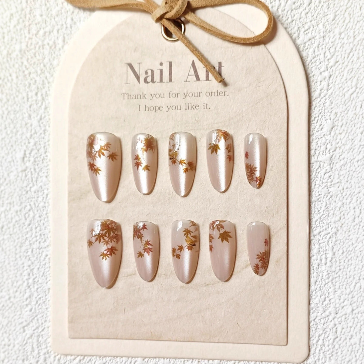 Elegantes herbstliches Nagelkunst-Set