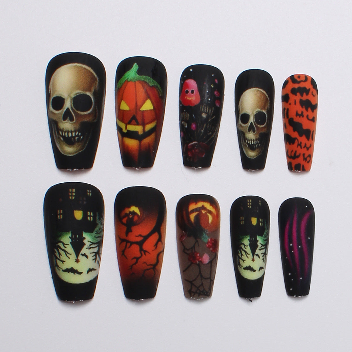 Kreatives Halloween Kunstnagel-Set Brehn