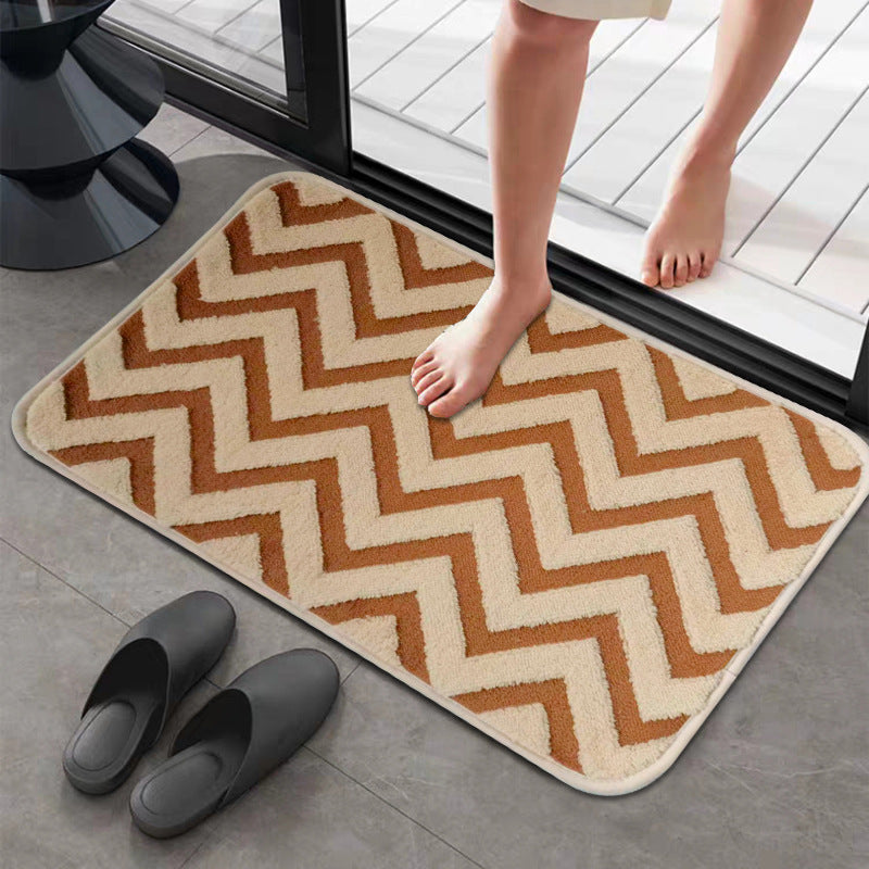 Chevron-Muster Rutschfeste Badematte Brehn