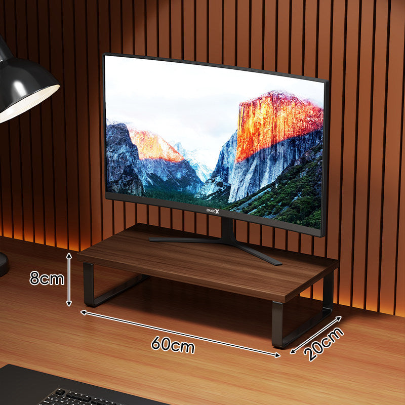 Erhöhter Holzoberfläche Metall Monitorständer mit Unterlage-Regal