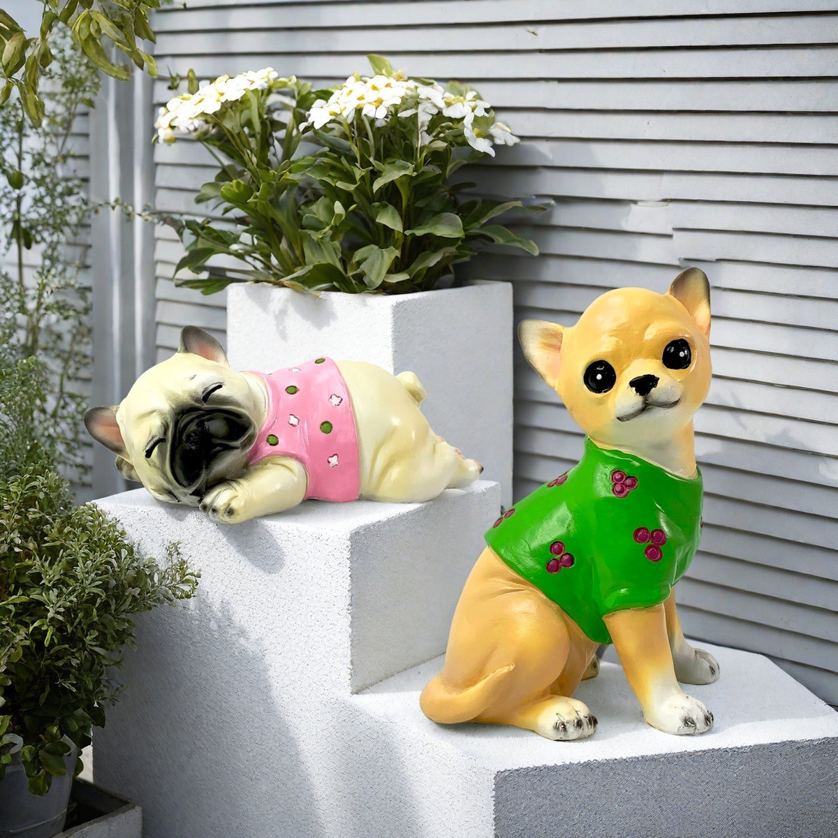 Dekorative Schlafende Bulldogge Figur Brehn