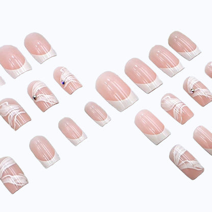 Künstlerisches French Tip Nagelkunst Set