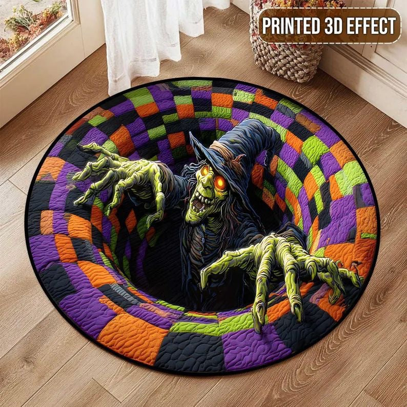 Halloween-Themen 3D-Optische Illusions-Teppich