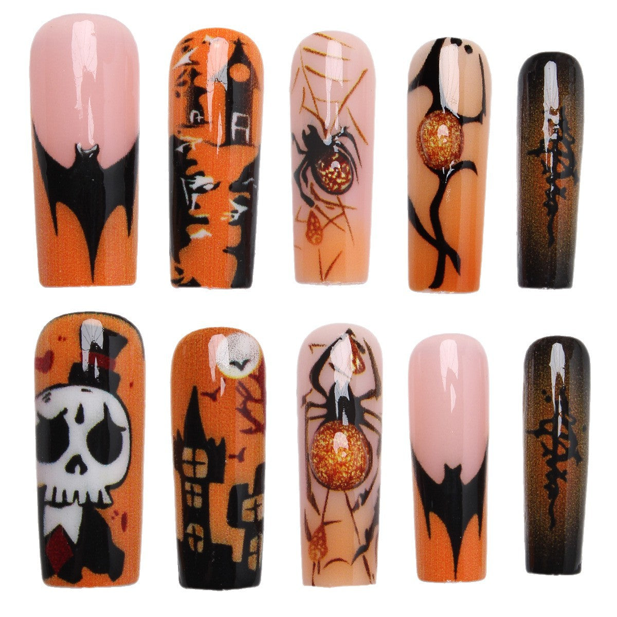 Kreatives Halloween Kunstnägel-Set Brehn