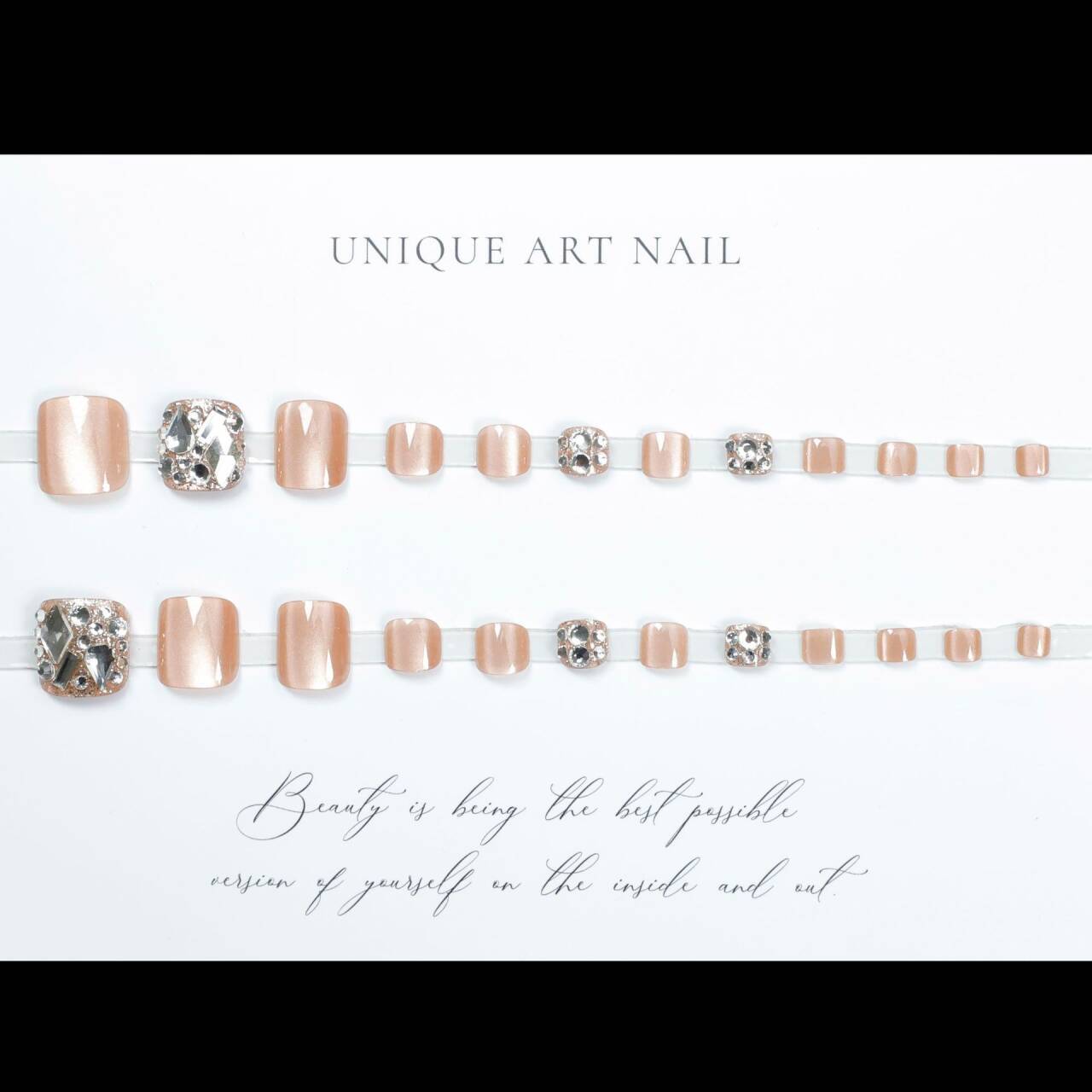 Dekorative Kristall-beschichtete Fußnagelkunst Brehn