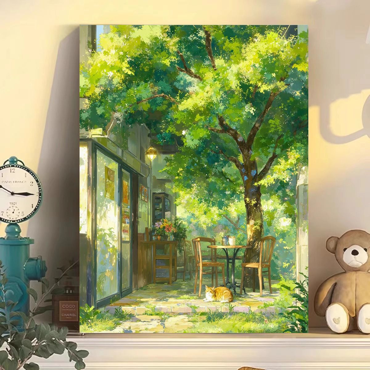 Gemütliche Café-Szene Leinwandkunst Brehn