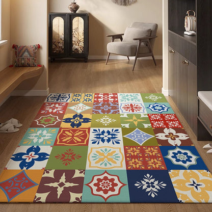 Vibrant Geometric Outdoor Teppich