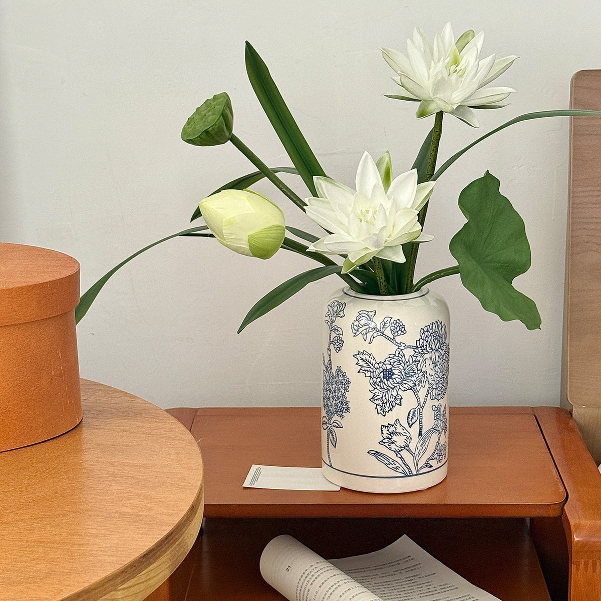 Blumenmuster Keramik Dekor Vase