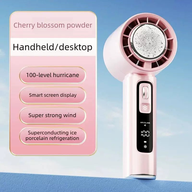 Unisex Einheitsgröße tragbarer personalisierter thermoelektrischer Mini-Luftkühler Ventilator mit Smart-Display und einstellbarem Wind Brehn