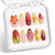 Kunstnagel-Set mit floralen Designs und glamourösen Verzierungen Brehn
