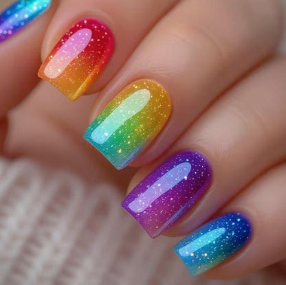 Gradient Glitter Nail Art Enhancements Brehn