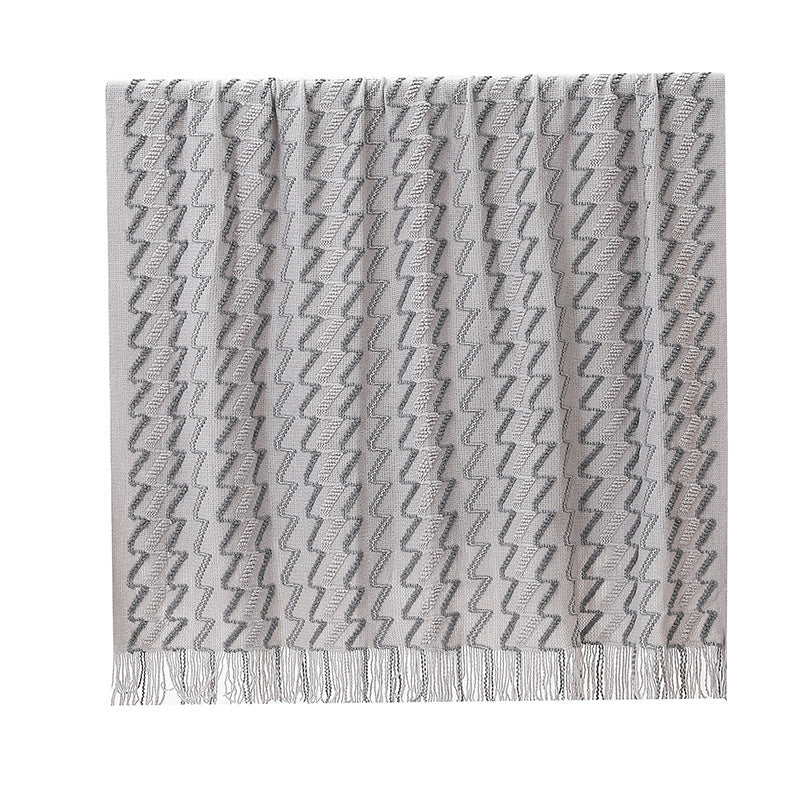 Damen Dekorative Zickzack-Strickdecke Brehn