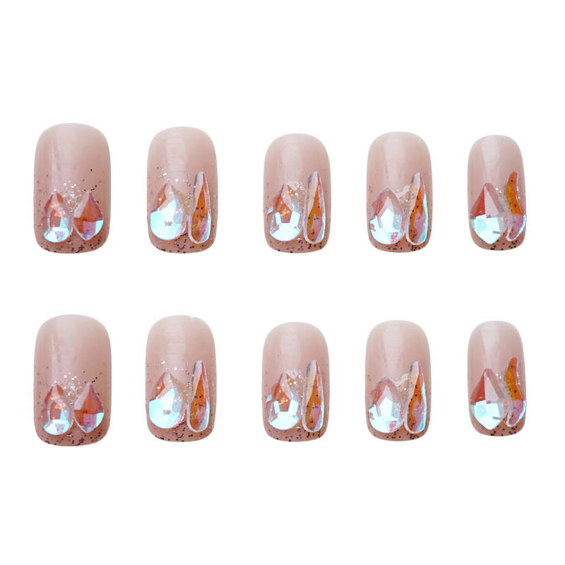 Glitzerndes Press-On Nagelkunst Set Brehn