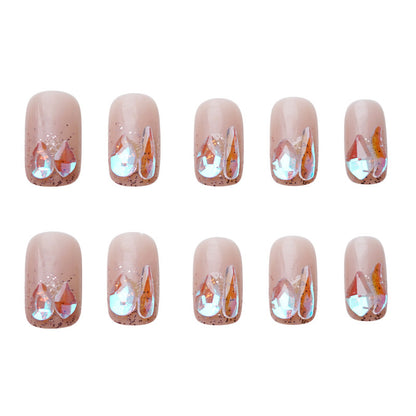 Glitzerndes Press-On Nagelkunst Set Brehn