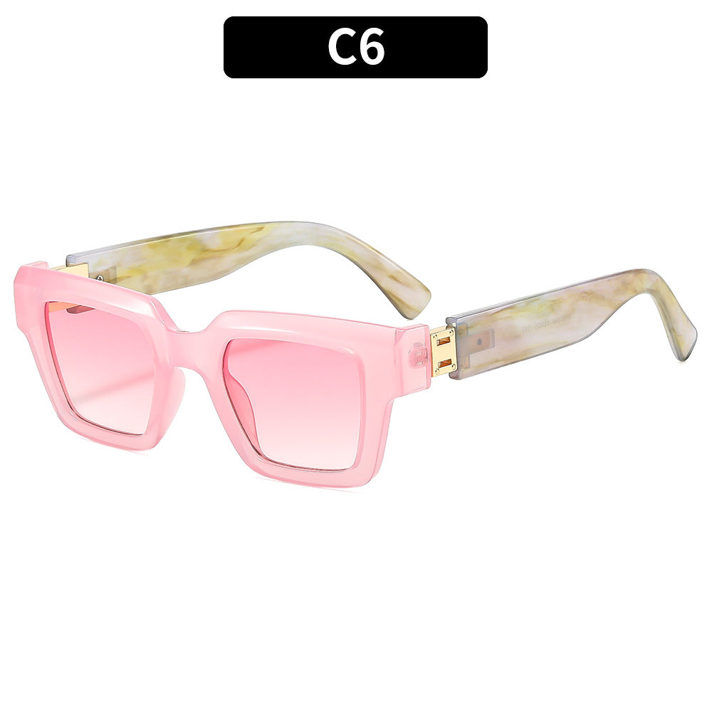 Oversized Geometrische Retro-Sonnenbrille
