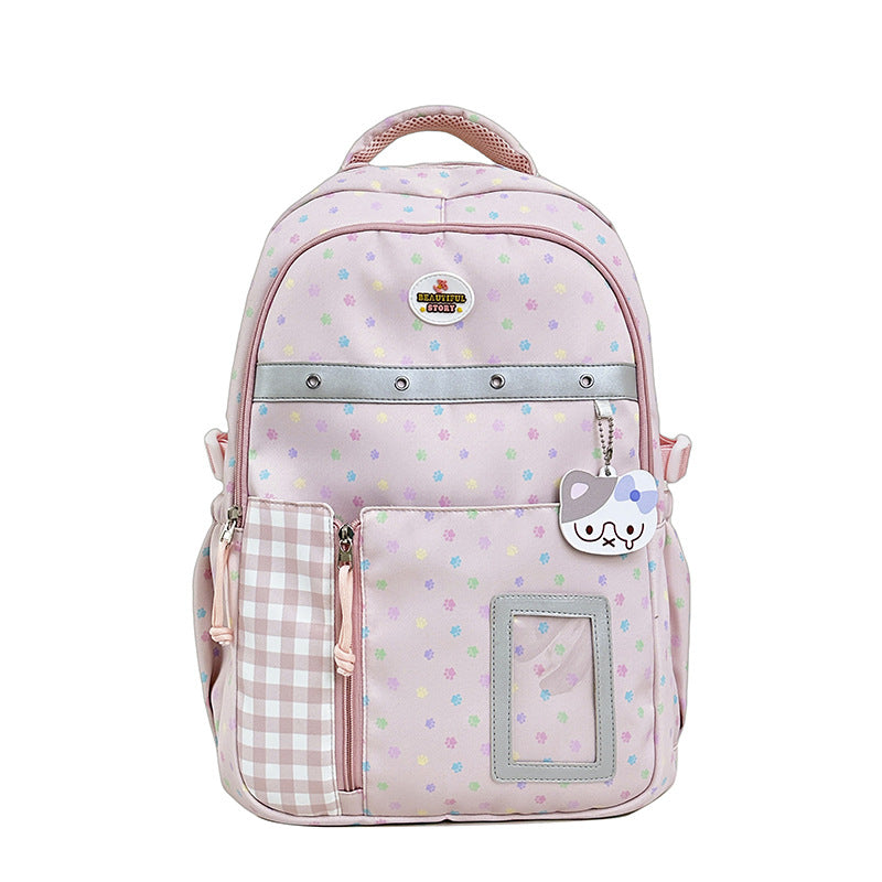 Blumenmuster Multi-Taschen Rucksack Brehn