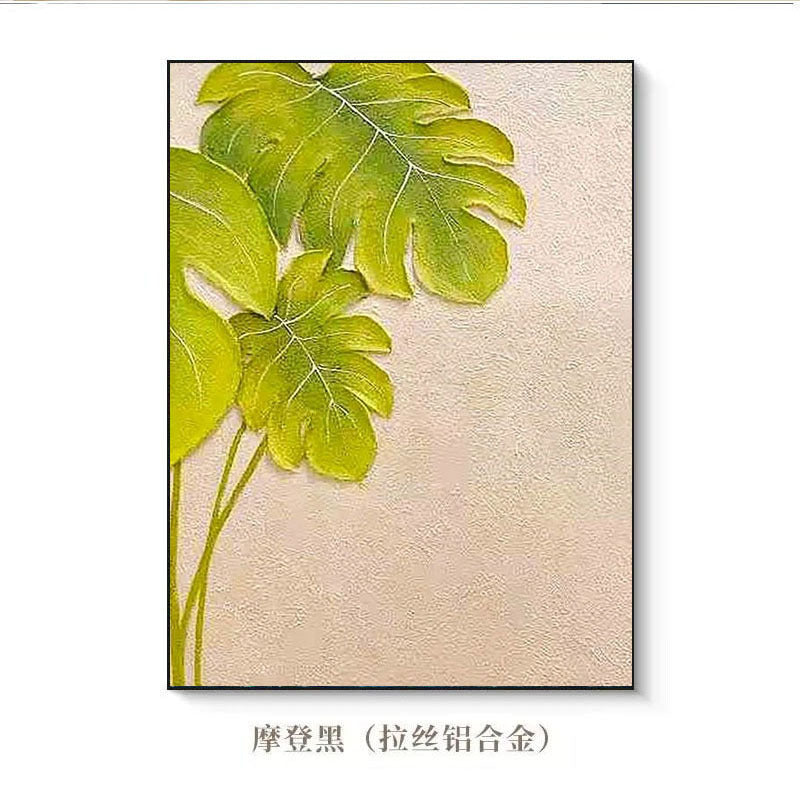 Texturiertes botanisches Blattwandkunst