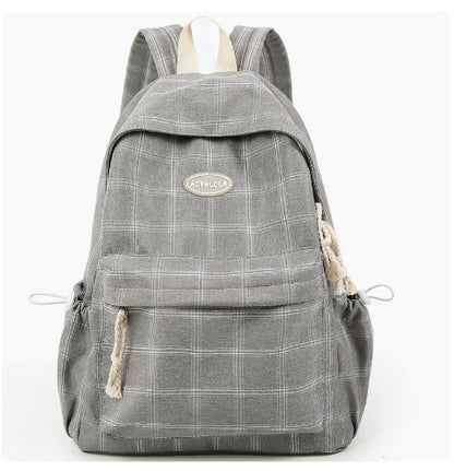 Klassisches Karomuster Schulrucksack Brehn