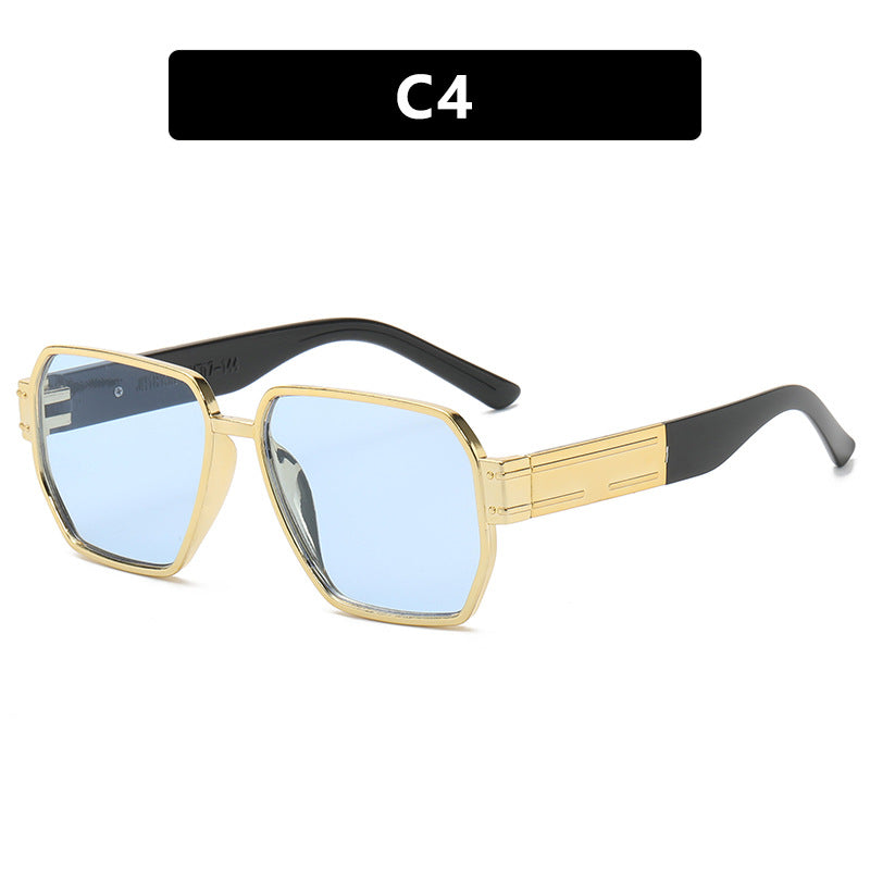 Damen elegante Sonnenbrille mit markantem Geometrie-Rahmen Brehn
