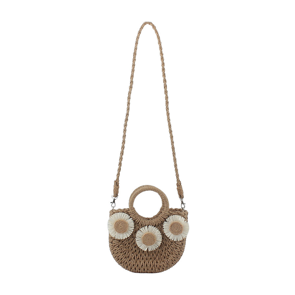Handgewebte Umhängetasche mit Dekorativen Elementen Brehn