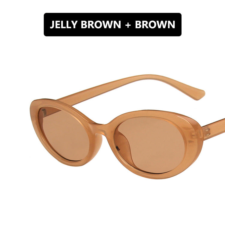 Damen Cat-Eye Sonnenbrille mit transparentem Rahmen und gradienten Gläsern Brehn