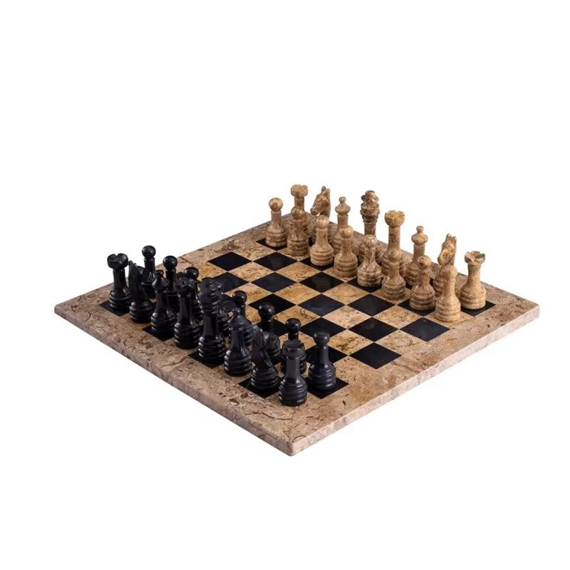 Elegantes Marmor-Schachset