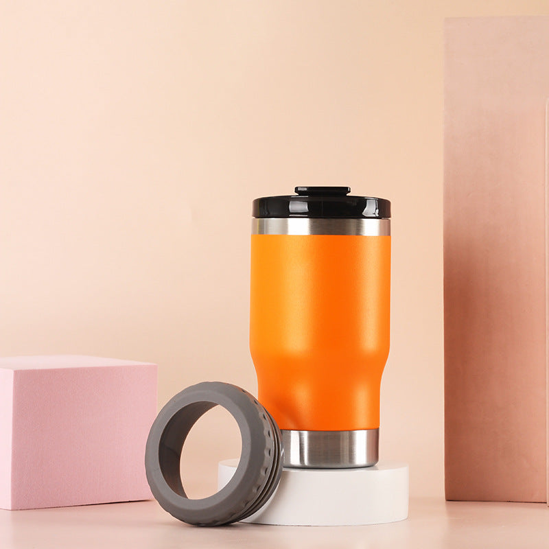 Damen Isolierter Kaffeebecher mit rutschfester Silikonunterlage Brehn