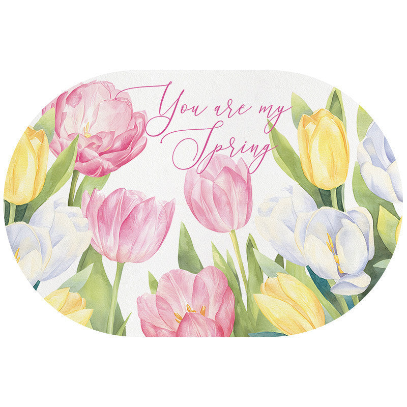 Florales Design Küchenmatte