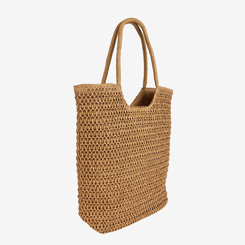 Damen Geflochtene Tragetasche mit weichem Innenfutter Brehn